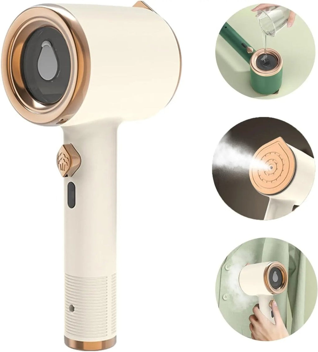Vaporizador portátil de roupa com placa de titânio e depósito de água de 50ml - Fioriscas