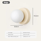 Glass Wall Sconce With G9 Base, Nordic Minimalist Design For Bedroom