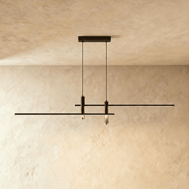Lampada a sospensione LumiWeave Halo con illuminazione orizzontale e verticale