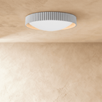 Ribbed Halo Circular LED Flush Mount Ceiling Light
