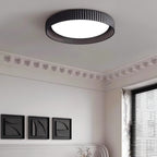 Ribbed Halo Circular LED Flush Mount Ceiling Light