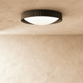 Ribbed Halo Circular LED Flush Mount Ceiling Light
