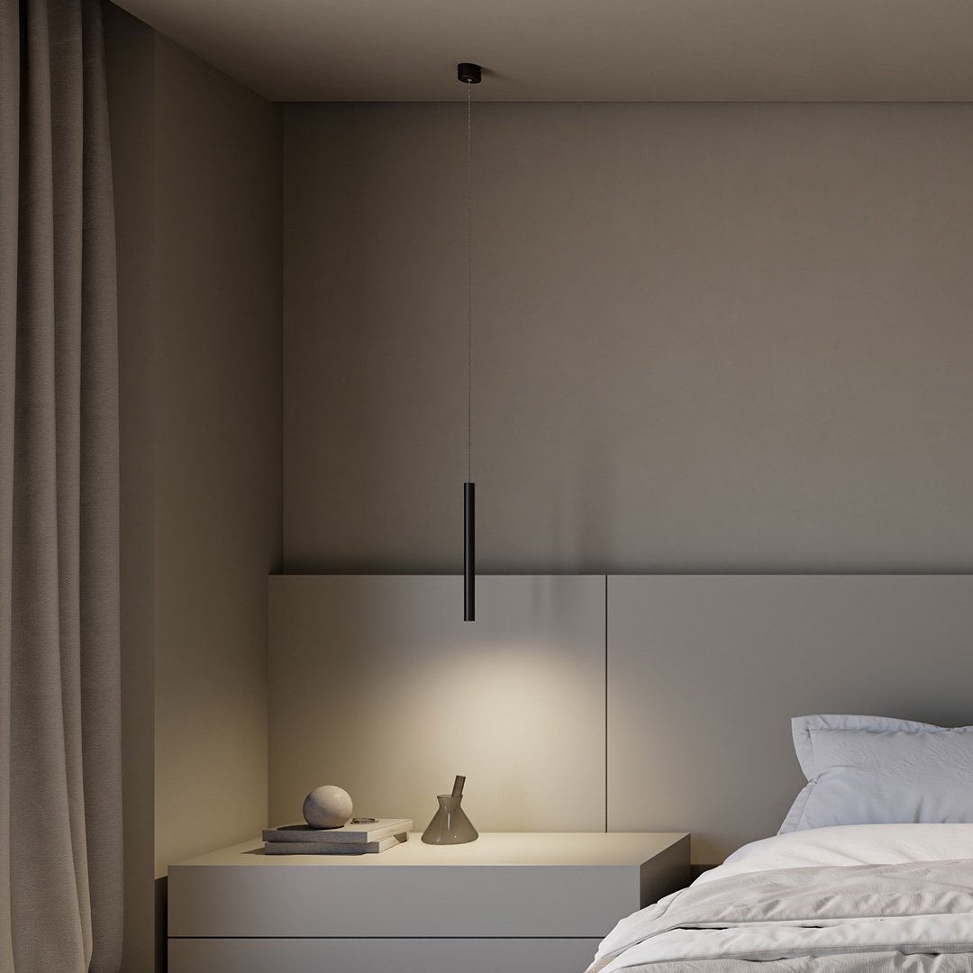 AeroLume Minimalistische Pendelleuchte aus Aluminium, warmweißes 2700K-LED-Licht