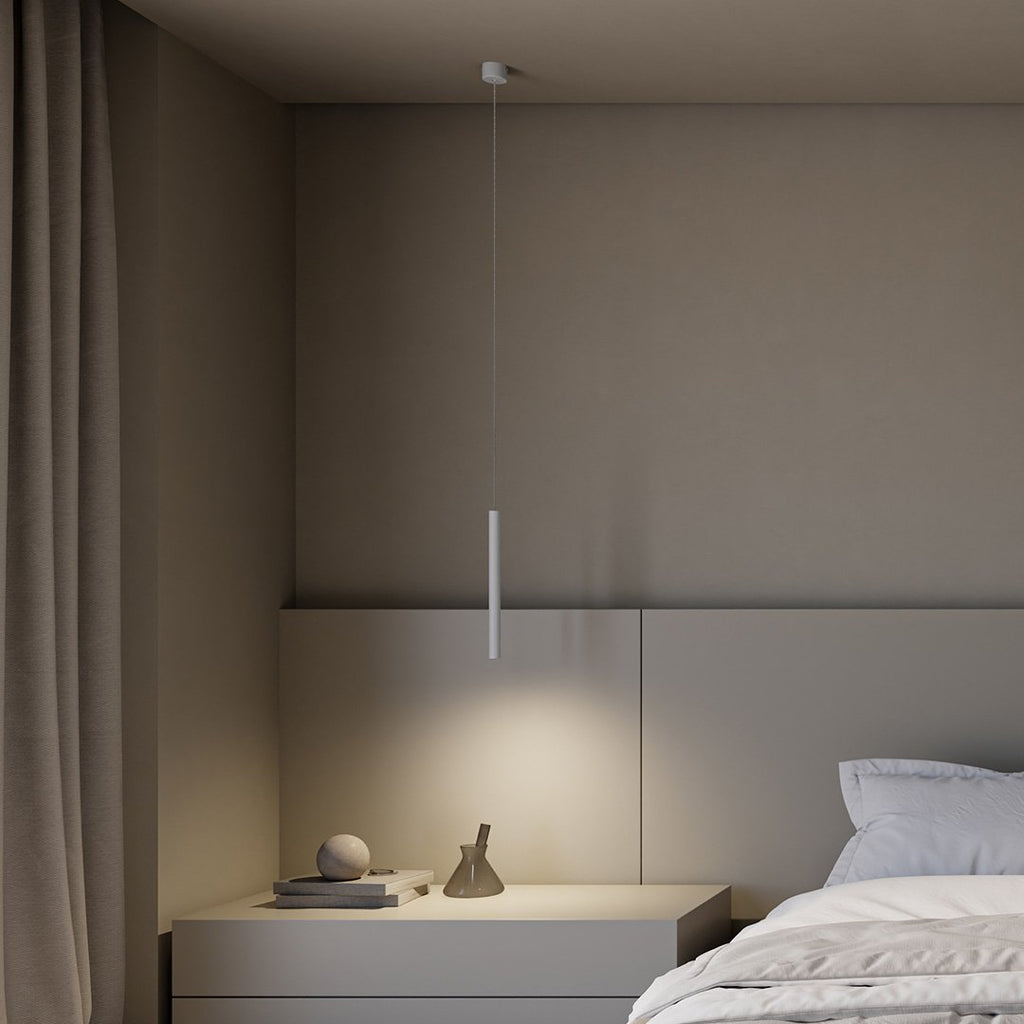 AeroLume Minimalistische Pendelleuchte aus Aluminium, warmweißes 2700K-LED-Licht