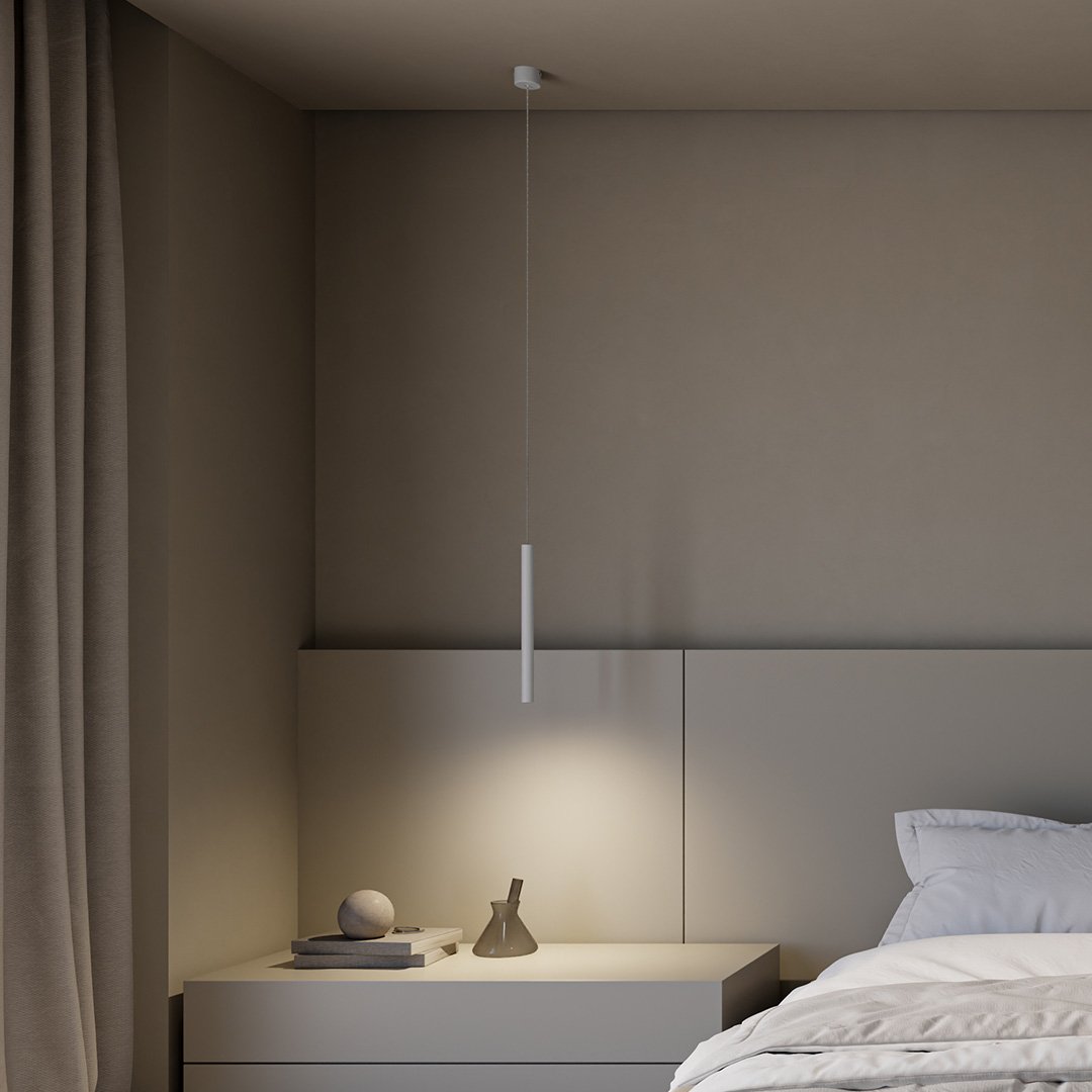 AeroLume Minimalistische Pendelleuchte aus Aluminium, warmweißes 2700K-LED-Licht