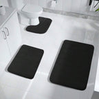 3-Piece Non-Slip Bath Set, Memory Foam Mats with Grip Backing