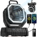 Ventilador portátil recargable para camping con batería externa LED de 20000mAh | Fioriscas
