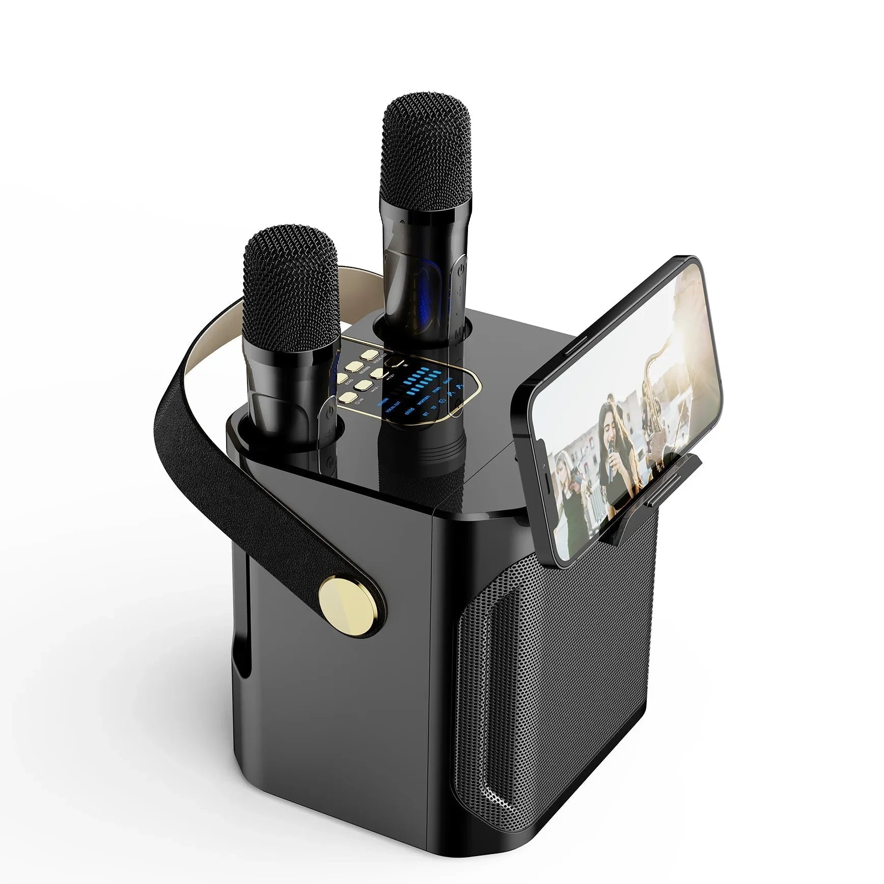 100W Portable Karaoke Machine With Bluetooth 5.3 & Dual Wireless Mics