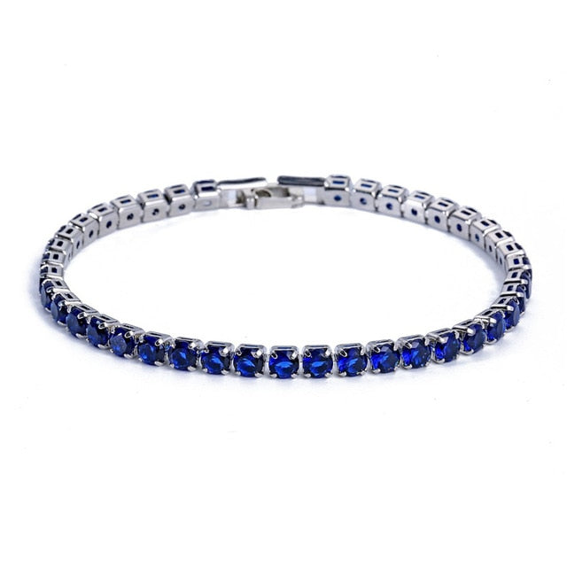 AstraLuxe Unisex Bracelet with Sparkling Zirconia Chain Design