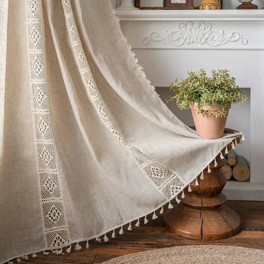 Boho Breeze függönyök: fényáteresztő csipke bohém lakberendezéshez | Fioriscas