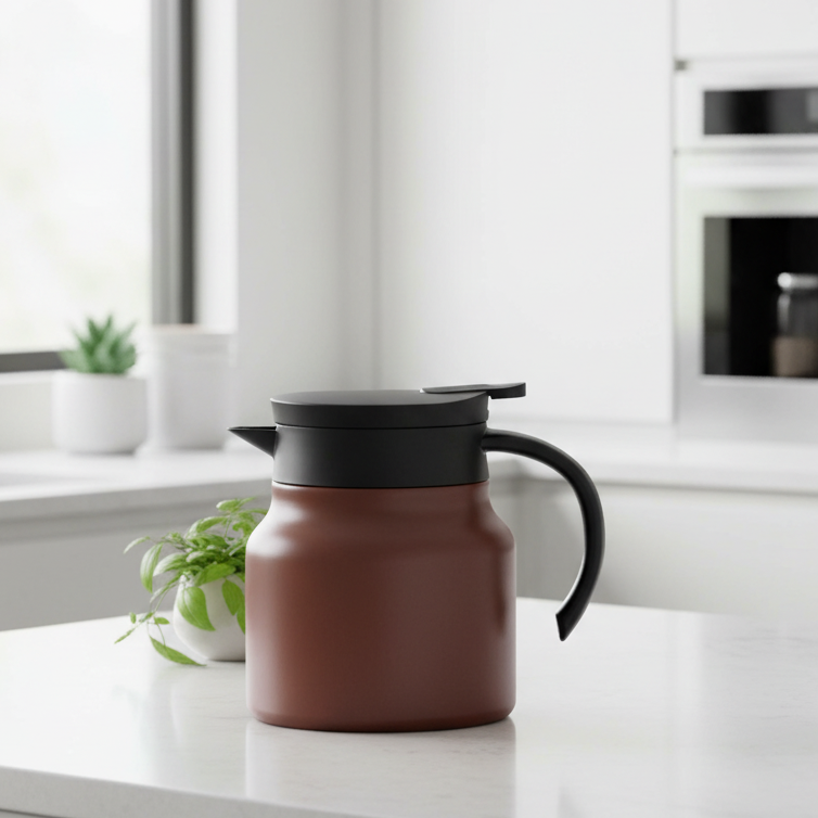 Termosowy dzbanek z sitkiem ze stali nierdzewnej i ceramicznym wnętrzem do gorącej lub zimnej herbaty - Fioriscas