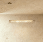 Copper Ripple skleněné závěsné světlo s teplým ambientním světlem  