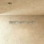 Copper Ripple skleněné závěsné světlo s teplým ambientním světlem  