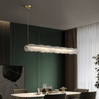 Copper Ripple skleněné závěsné světlo s teplým ambientním světlem  