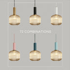 Nordic Fluted Glass Pendant Light for Kitchen Islands and Dining