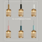 Nordic Fluted Glass Pendant Light for Kitchen Islands and Dining