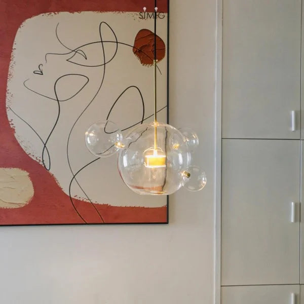 OrbisGlow moderne glas kugle klyngependel, flere størrelser