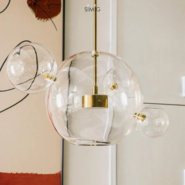 OrbisGlow moderne glas kugle klyngependel, flere størrelser