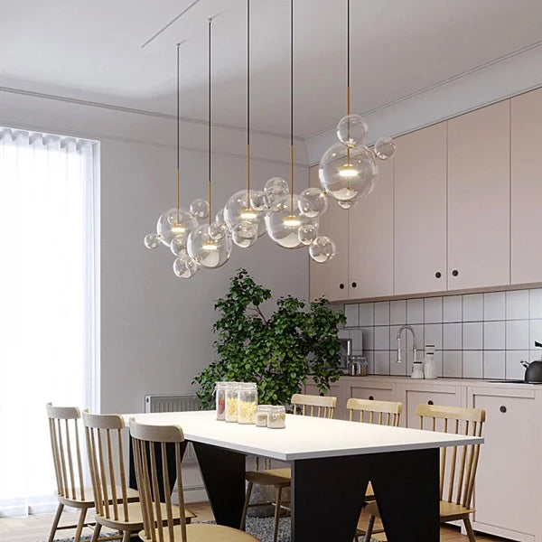 OrbisGlow moderne glas kugle klyngependel, flere størrelser