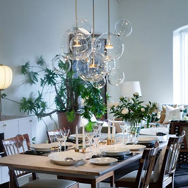 OrbisGlow moderne glas kugle klyngependel, flere størrelser