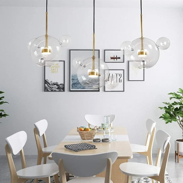OrbisGlow moderne glas kugle klyngependel, flere størrelser