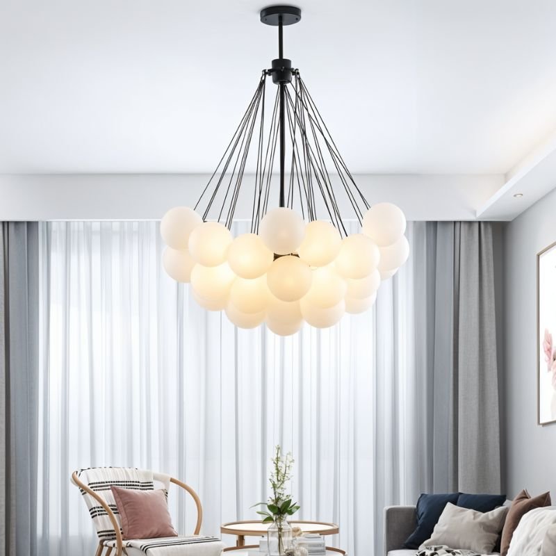 Lumen Bubbles Glass Sphere Chandelier With Three Light Sources