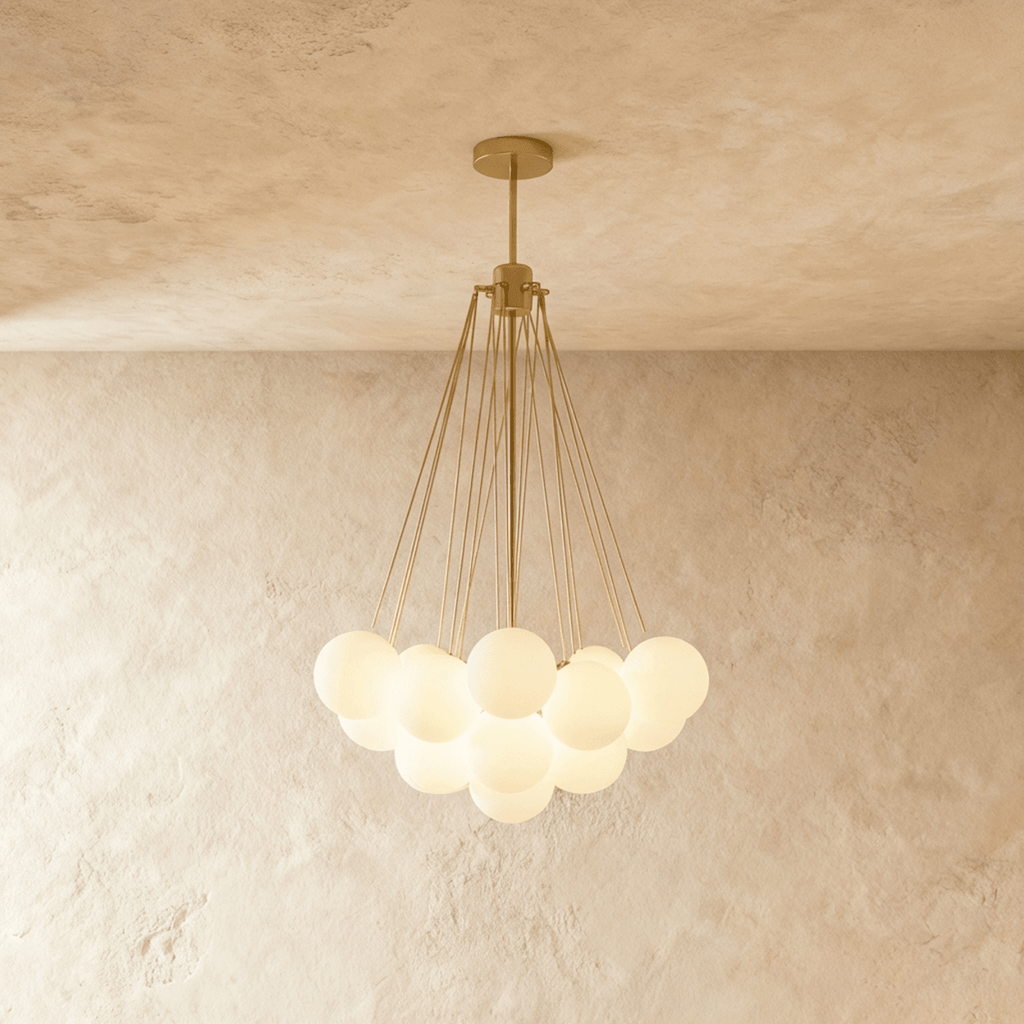 Lumen Bubbles Glass Sphere Chandelier With Three Light Sources