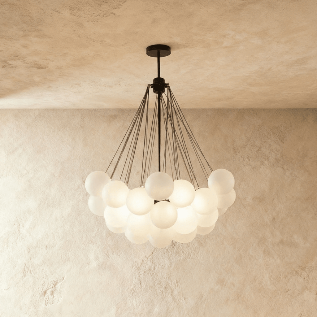 Lumen Bubbles Glass Sphere Chandelier With Three Light Sources