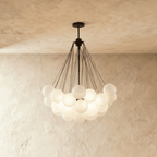 Lumen Bubbles Glass Sphere Chandelier With Three Light Sources