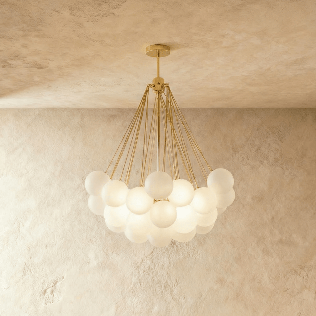 Lumen Bubbles Glass Sphere Chandelier With Three Light Sources
