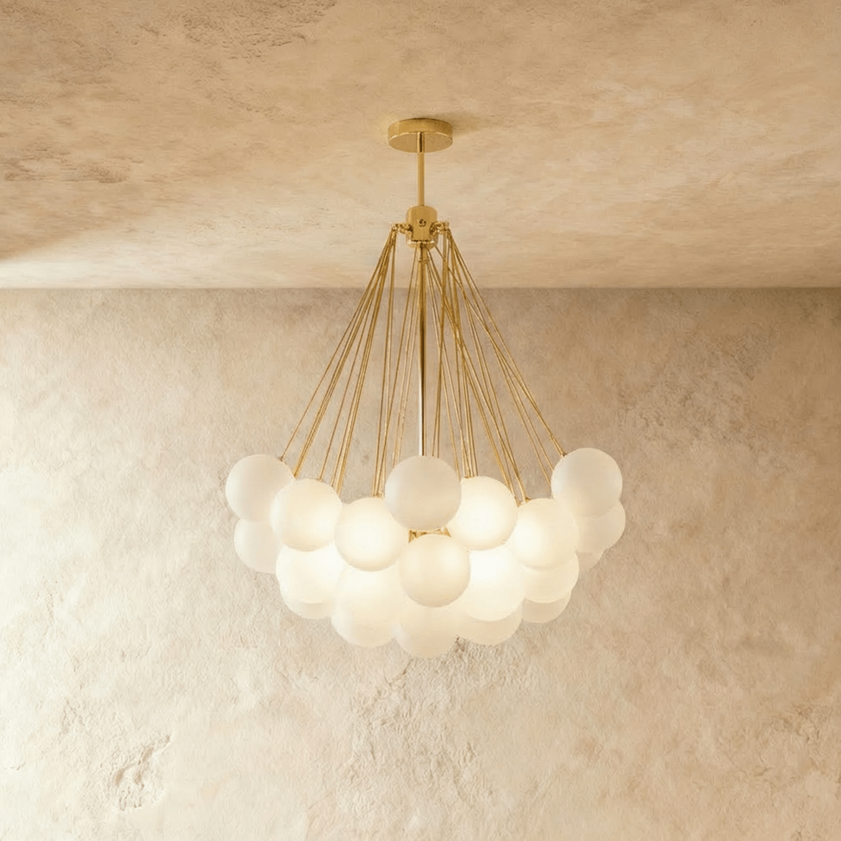 Lumen Bubbles Glass Sphere Chandelier With Three Light Sources
