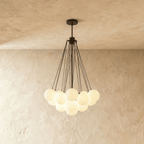Lumen Bubbles Glass Sphere Chandelier With Three Light Sources