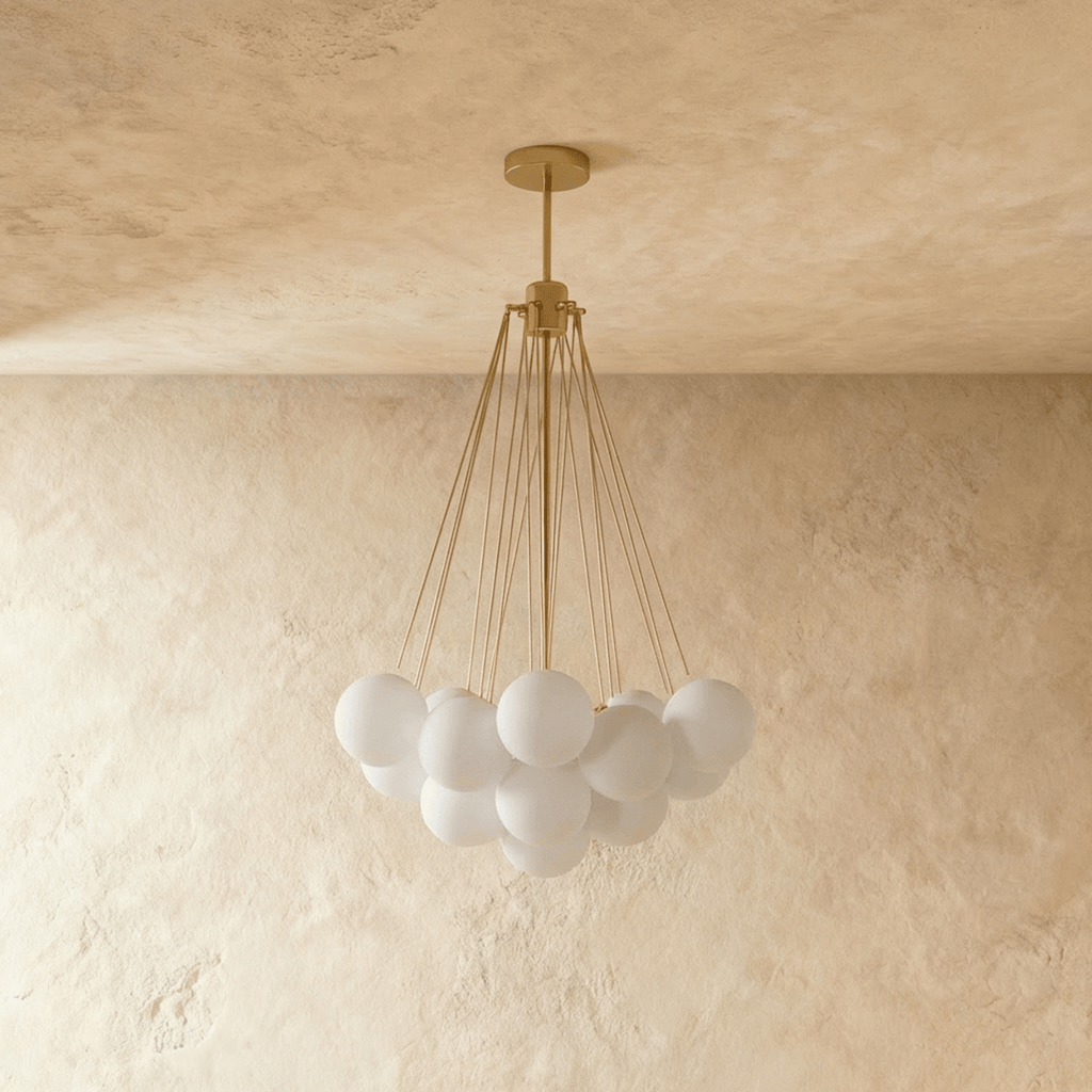 Lumen Bubbles Glass Sphere Chandelier With Three Light Sources