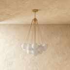 Lumen Bubbles Glass Sphere Chandelier With Three Light Sources