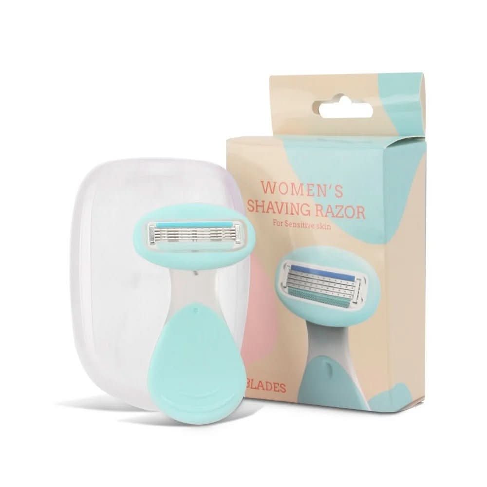 4-blade compact razor with storage box | Smooth skin on the go & at home - Fioriscas