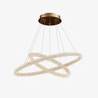 Kristy Art Deco Chandelier, Metal & Crystal, 1/2/3 Ring - Neutralighting