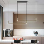 EdgeGlow metalen en siliconen hanglamp met lichtbalk, twee ledkoppen, 90-150 cm