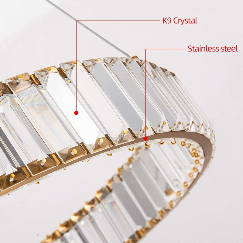 Kristy elegant rund krystal lysekrone, klar | Fioriscas