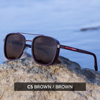 Vintage Polarized Sunglasses with Lightweight UV-Protective Frame