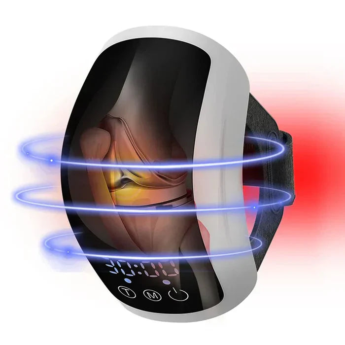 Knie-massageapparaat met drie golflengtes en licht van 630 nm, 660 nm en 880 nm