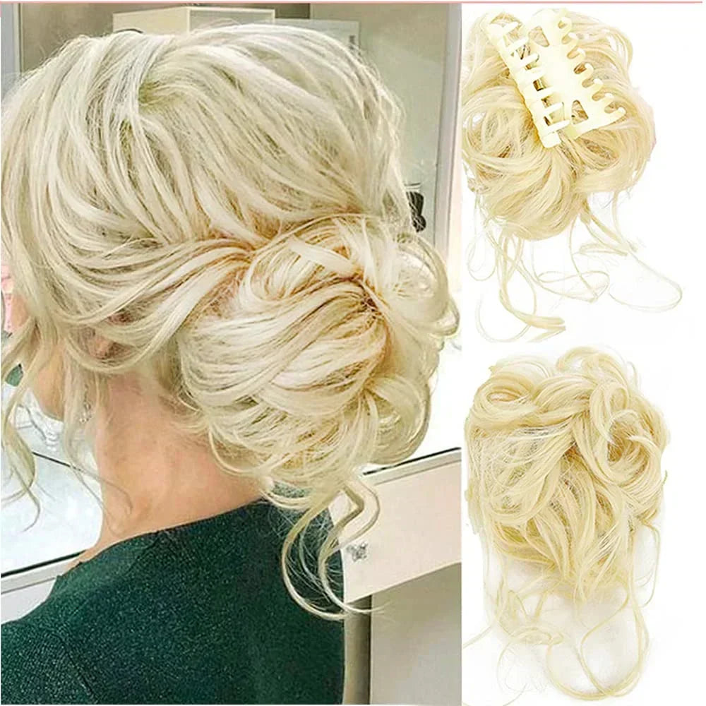 Curly Hair Bun – Clip-in Hair Piece with Volume and Natural Look