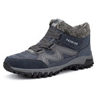 Waterproof Insulated Winter Boots, Unisex Lace-Up Fur Lining