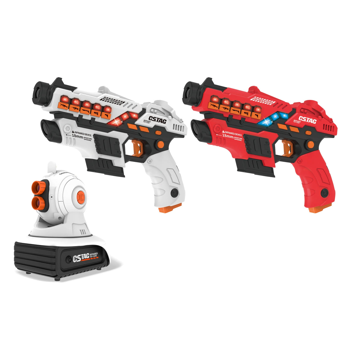 Infrarot-Lasertag-Set mit Projektor – Zielspiel für drinnen und draußen | Fioriscas