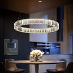 Kristy elegant rund krystal lysekrone, klar | Fioriscas
