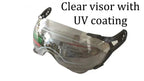 NovaStride Retro Open-Face Helmet with Bubble Visor Shield, ABS Shell
