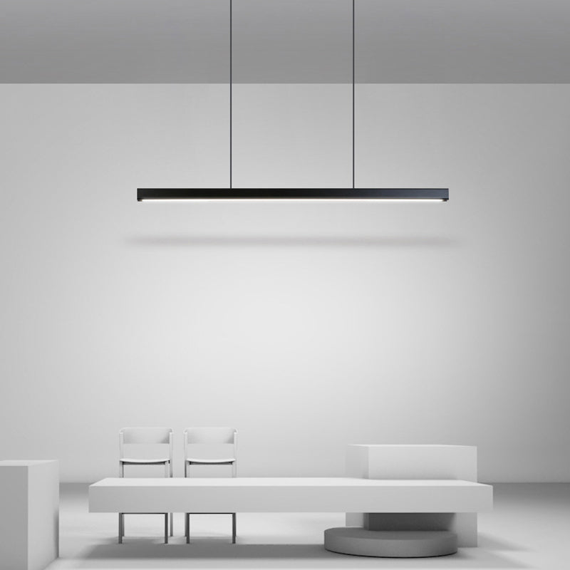 Lampada a sospensione lineare minimalista classica Orva in bianco e nero | Fioriscas