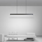 Lampada a sospensione lineare minimalista classica Orva in bianco e nero | Fioriscas