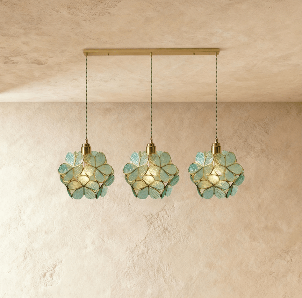 Petal Glow Stained Glass Pendant Light With Floral Bloom Motif