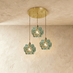 Petal Glow Stained Glass Pendant Light With Floral Bloom Motif