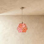 Petal Glow Stained Glass Pendant Light With Floral Bloom Motif